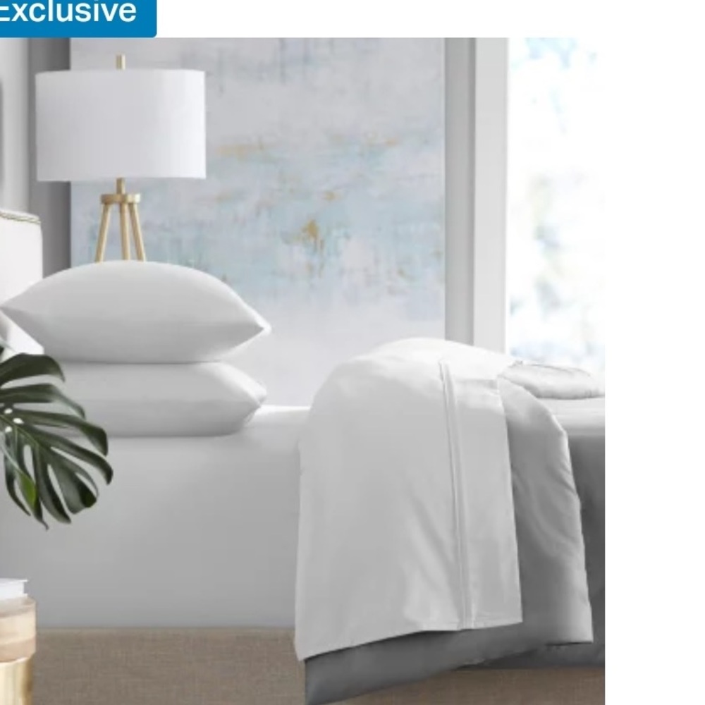 Members Mark 3-piece Twin Sheet Set - white